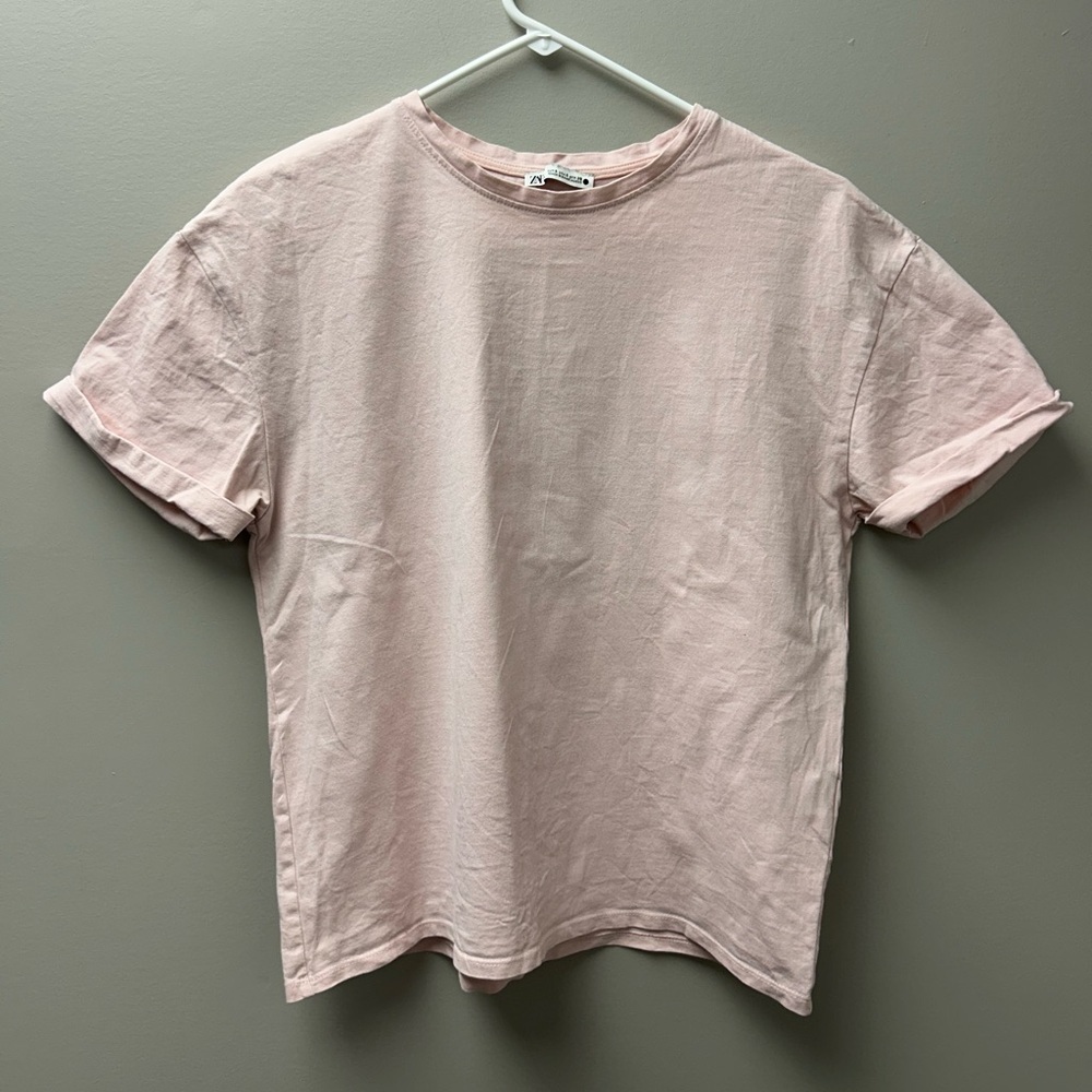Zara‎ Women’s Light Pink T-Shirt